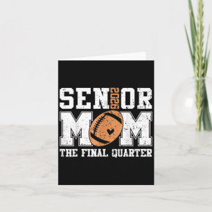 Tarjeta Mamá de fútbol sénior Mamá de fútbol día de juego 