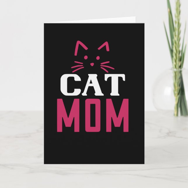Tarjeta Mamá de gato (Anverso)