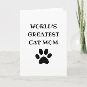 Tarjeta Mamá de Gatos Más Grande del Mundo Texto Personali