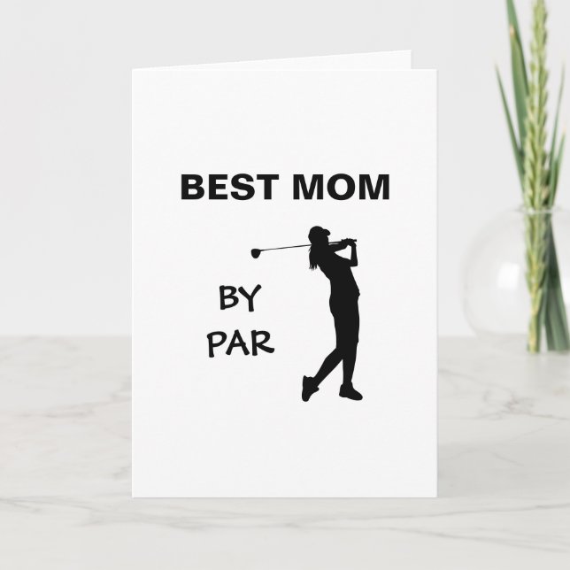 Tarjeta Mamá de Golf Golfista Castigo Día de las Madres Me (Anverso)