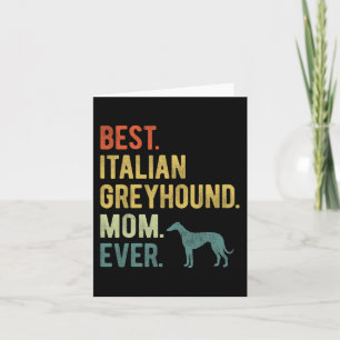 Tarjeta Mamá de Greyhound italiana ama el Día de la Madre