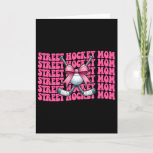 Tarjeta Mamá de Hockey Callejero Día de la Madre Rosa Coqu