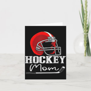 Tarjeta Mamá de hockey divertida jugadora de hockey
