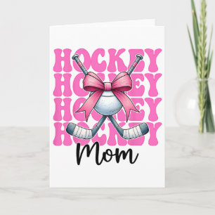 Tarjeta Mamá de Hockey Mamá de Hockey Callejero Mamá Mamá 