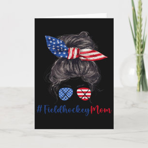 Tarjeta Mamá de Hockey sobre Césped Bandera Americana Rega