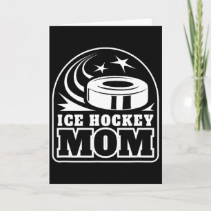 Tarjeta Mamá de Hockey sobre Hielo - Divertida Mamá de Hoc