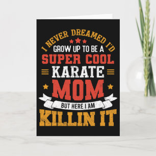 Tarjeta Mamá de Karate Super Cool Regalo Divertido para Ma
