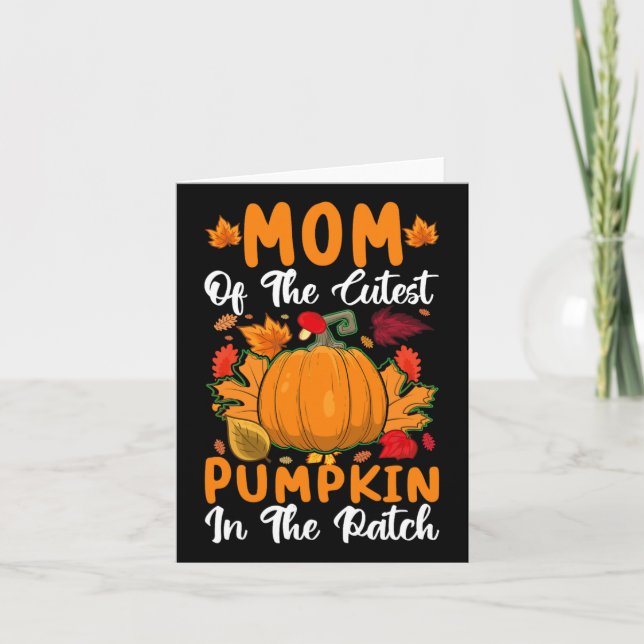 Tarjeta Mamá De La Calabaza Más Cuidadosa En La Calabaza D (Anverso)