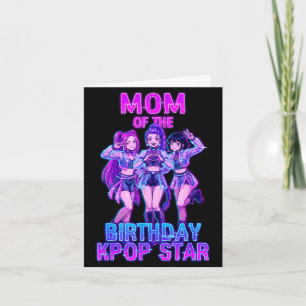 Tarjeta Mamá de la cumpleañera estrella de k-pop música po