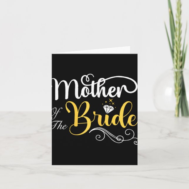 Tarjeta Mamá De La Ducha De La Boda De Novia (Anverso)