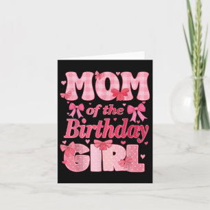Tarjeta Mamá De La Familia Chica De Cumpleaños Coquette Ro