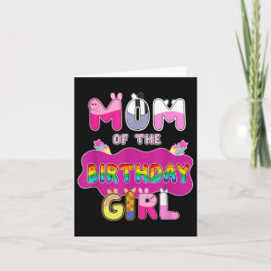Tarjeta Mamá De La Familia Chica De Cumpleaños Fiesta De C