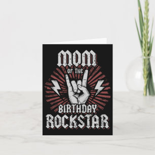 Tarjeta Mamá De La Rockstar Cumpleaños Coincidiendo Rockst
