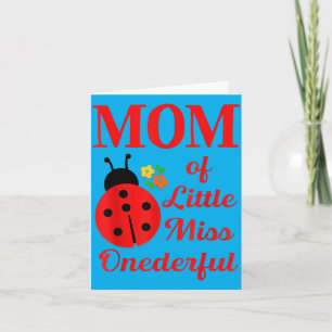 Tarjeta Mamá de Little Miss Onederful cumpleaños número 1
