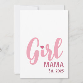 Tarjeta Mamá de Niña Est. 2025 Regalo para Nueva Mamá