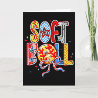 Tarjeta Mamá de sóftbol divertida Mamá de béisbol Día de l