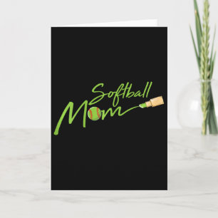 Tarjeta Mamá de sóftbol Fanática Deportiva Jugadora Mama O