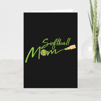 Tarjeta Mamá de sóftbol Fanática Deportiva Jugadora Mama O