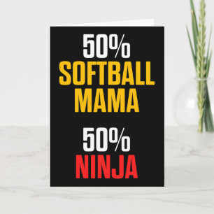 Tarjeta Mamá de sóftbol Madre orgullosa Jugadora de equipo