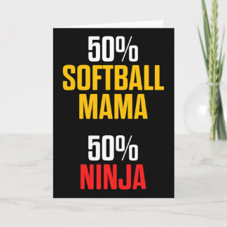 Tarjeta Mamá de sóftbol Madre orgullosa Jugadora de equipo