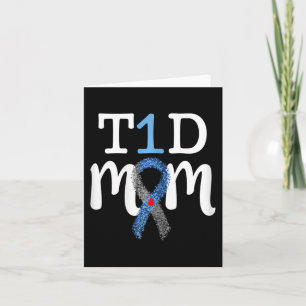 Tarjeta Mamá de T1D - Momia de sensibilización sobre la di