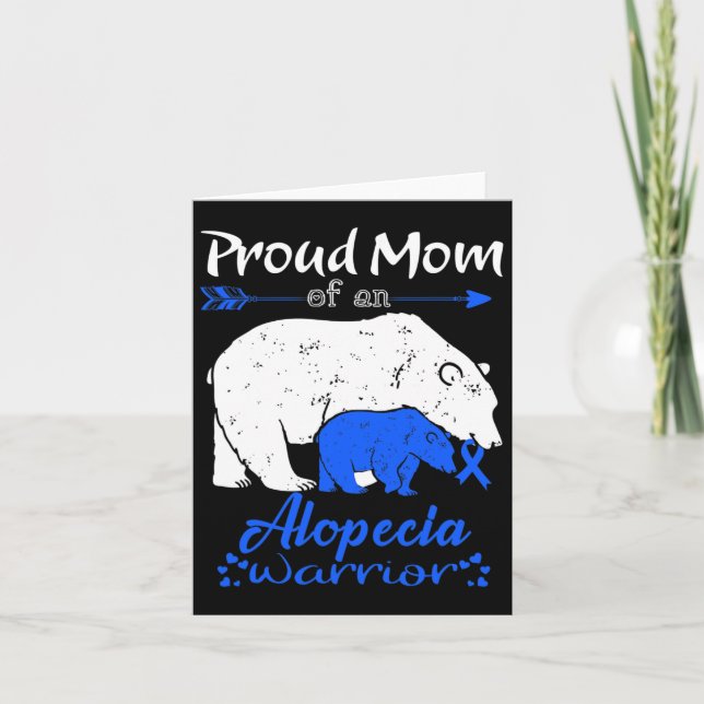 Tarjeta Mamá De Un Guerrero De Alopecia (Anverso)