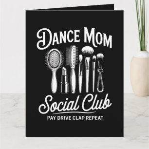 Tarjeta Mamá del club social de mamá de baile