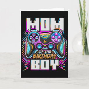 Tarjeta Mamá Del Cumpleaños Del Niño Videojuego Cumpleaños
