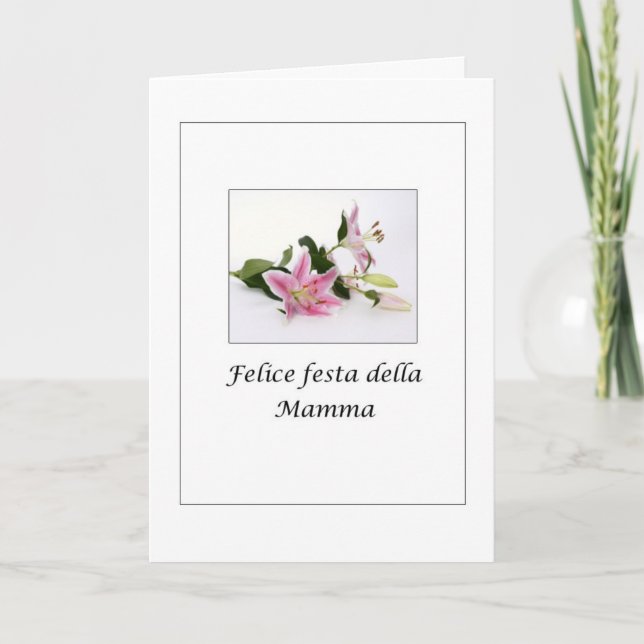 Tarjeta Mama del della del festa de Felice del italiano - (Anverso)