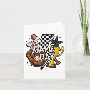 Tarjeta Mamá del día del juego Mamá de béisbol para mujer