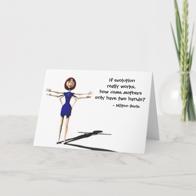 Tarjeta Mamá del Día Moderno (Anverso)