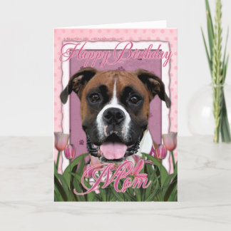 Tarjeta Mamá del feliz cumpleaños - boxeador - Vindy
