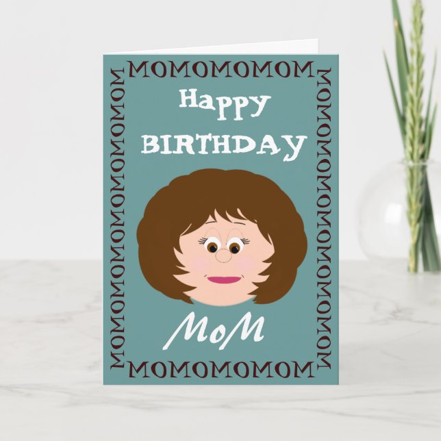 Tarjeta Mamá del feliz cumpleaños (hijo) (Anverso)