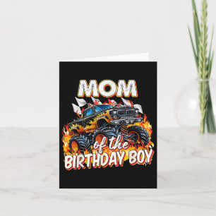 Tarjeta Mamá Del Monstruo Del Nacimiento Camión Cumpleaños