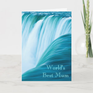 Tarjeta Mamá del mundo de la cascada la mejor