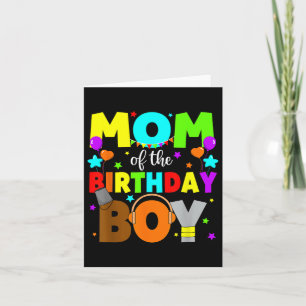 Tarjeta Mamá Del Niño Cumpleañero Fiesta De Colores Sprunk