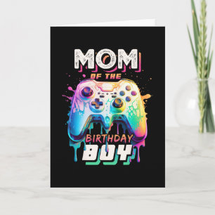 Tarjeta Mamá Del Niño Cumpleañero Juego De Video A Juego D