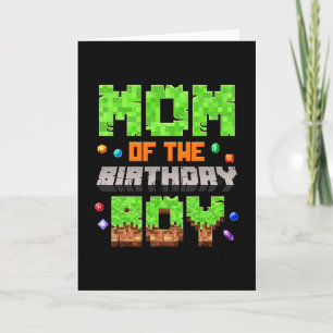 Tarjeta Mamá Del Niño Cumpleañero Juego De Video Juegos Pi