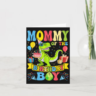 Tarjeta Mamá Del Niño De Cumpleaños Dinosaurio T-rex Cumpl