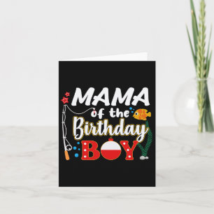 Tarjeta Mamá Del Niño De Cumpleaños Pescando A Familia B