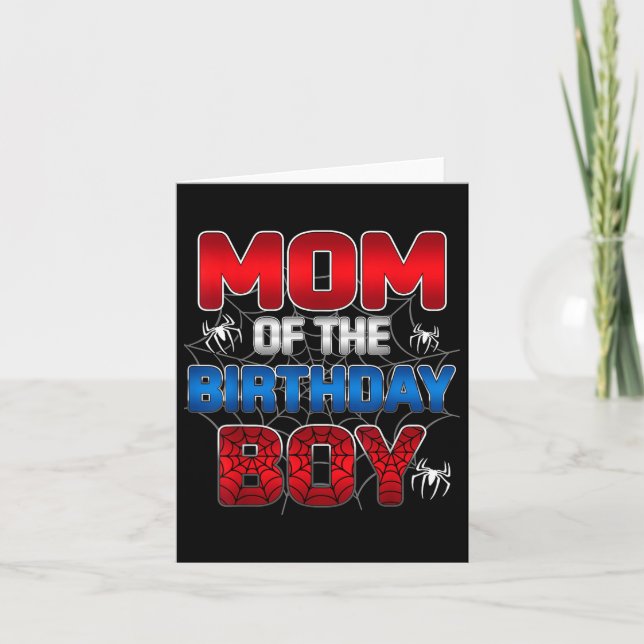 Tarjeta Mamá Del Niño De Cumpleaños Que Coincide Con La Fa (Anverso)