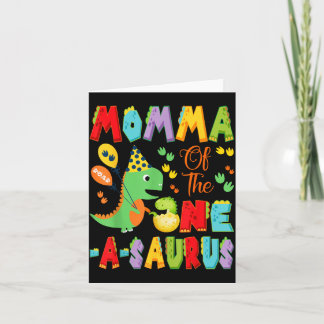 Tarjeta Mamá del Niño de un Cumpleaños de One-A-Saurus
