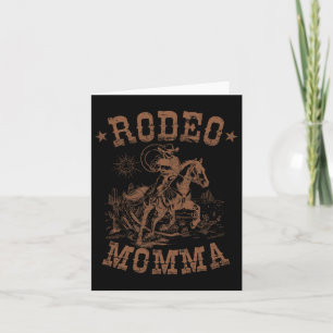 Tarjeta Mamá del Rodeo Familia de Vaquero Occidental a Jue