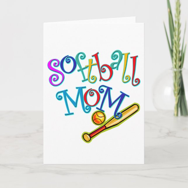 Tarjeta Mamá del softball (Anverso)