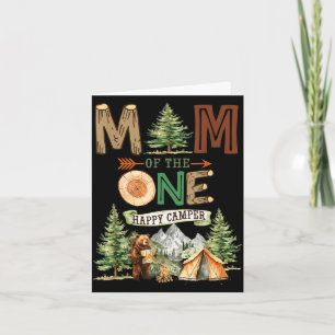 Tarjeta Mamá del único campista feliz cumpleaños 1 camping