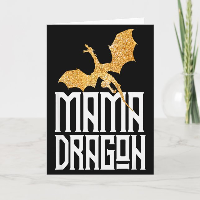 Tarjeta Mama Dragon Christmas Matching Family Tribe Mom Wi (Anverso)