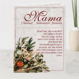 Tarjeta Mama - einfach unersetzlich - Bouquet