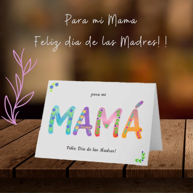 Tarjeta Mamá: el Día de la Madre Floral Española (Subido por el creador)