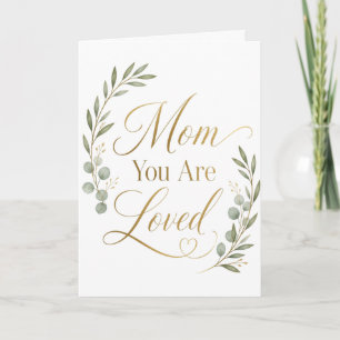 Tarjeta Mamá eres amada día de la madre
