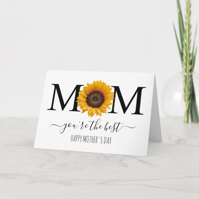 Tarjeta Mamá, eres el mejor Día de la Madre personalizado (Anverso)